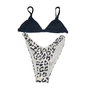 Aerie Andie Animal Print Medium Bikini Set NWT Cheeky Bottoms Caicos Top